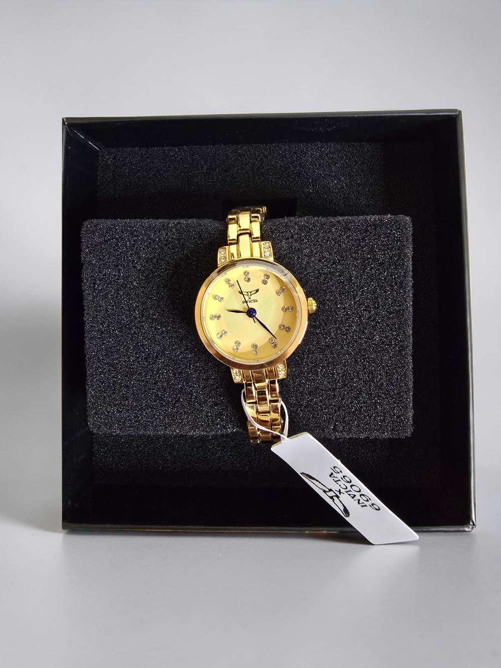 Invicta Women’s Gold Tone Crystal Accent Watch – New in Box